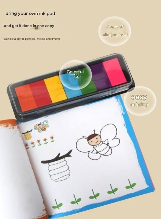 VHBIE كتاب الرسم بالأصابع من VHBIE || مجموعة أطفال قابلة للغسل مع 7 ألوان للأصابع || كتاب فنون وحرف يدوية للأطفال باستخدام بصمات الأصابع (عبوة واحدة) (الرسم بالأصابع) - Image 4
